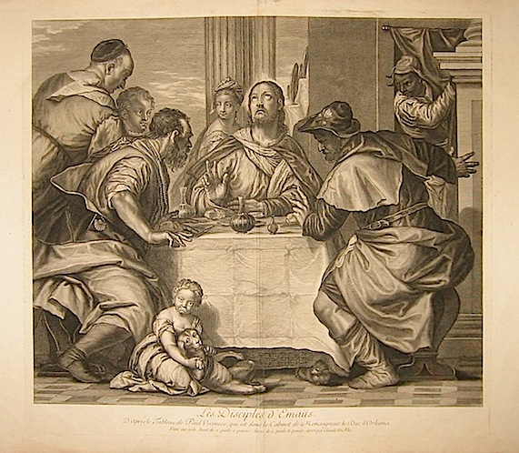Duflos Claude Les Disciples d'Emaus... seconda metà  XVIII Secolo Parigi 